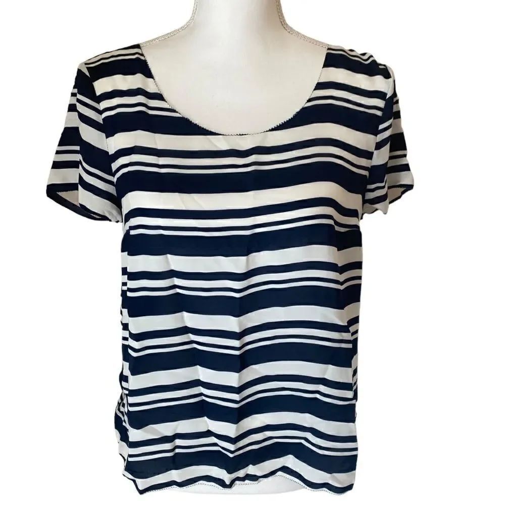 Maeve Athro Stripe Lightweight Blouse Size Medium